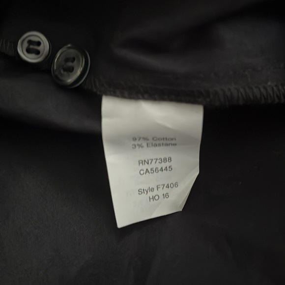 NWT Jcrew black cotton ruffle-detail button-down top. - Picture 4 of 5